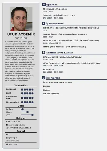 Sosyolog Cv Örnekleri cv indir